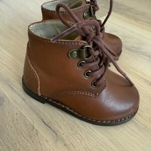 Janie and Jack Tan Kids Boots